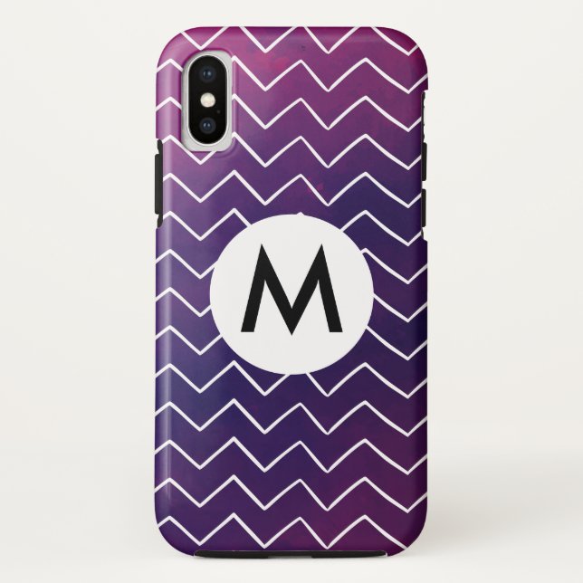 Funda De Case-Mate Para iPhone patrón dibujado con forma de chevron (Reverso)