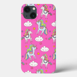 Funda Para iPhone 13 Patrón divertido de unicornio