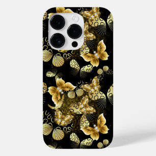 Funda Para iPhone 14 Pro De Case-Mate Patrón dorado 16.bw BG negro