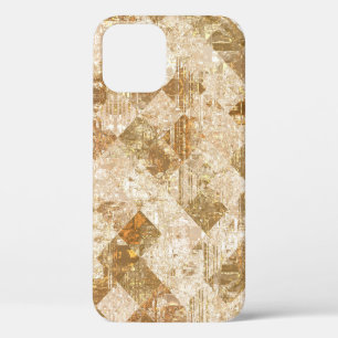 Funda Para iPhone 12 Patrón dorado de mosaico abstracto brillante