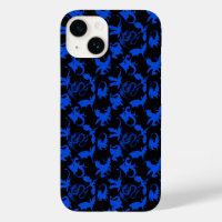 Patrón Dragon 02 azul.bwx4 Negro BG