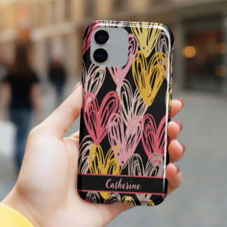 FUNDA PARA iPhone 11 PATRÓN EL DÍA DE SAN VALENTÍN COLORIDO DE LOS CORA