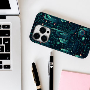 Funda Para iPhone 14 Pro De Case-Mate Patrón electrónico oscuro de Sci-Fi