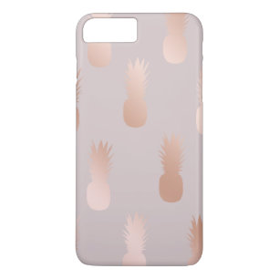 Funda Para iPhone 8 Plus/7 Plus Patrón elegante adorable giratorio rosa oro piña