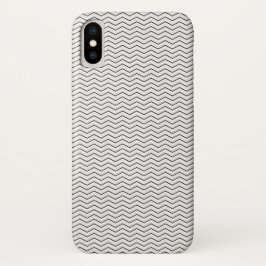 Funda Para iPhone X Patrón elegante de cheurón blanco y negro