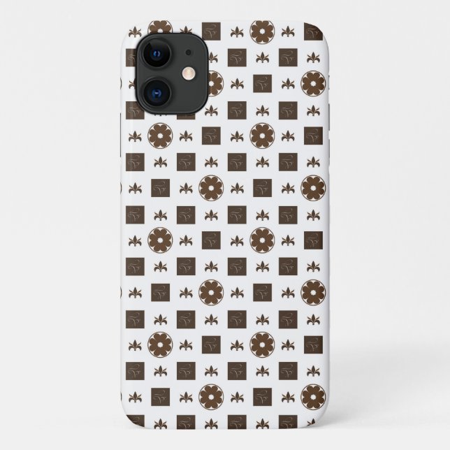 Funda De Case-Mate Para iPhone Patrón elegante de cuadros (Reverso)