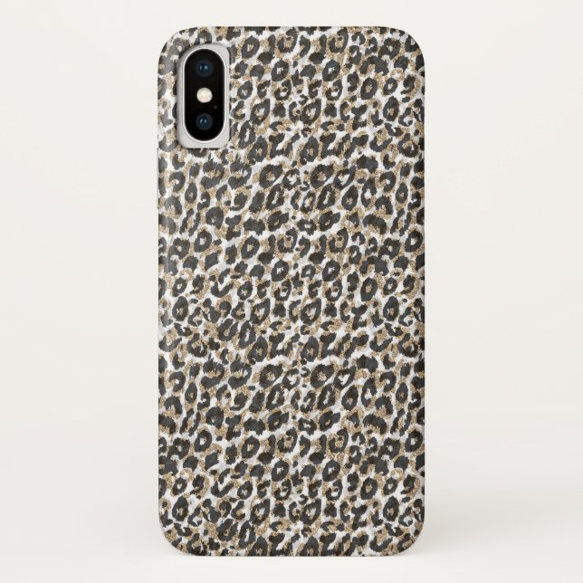 Funda De Case-Mate Para iPhone Patrón elegante de impresión de animales leopardo  (Reverso)