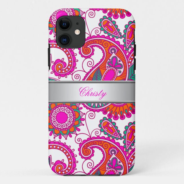 Funda De Case-Mate Para iPhone Patrón elegante de paisley rosa para iPhone 5 (Reverso)