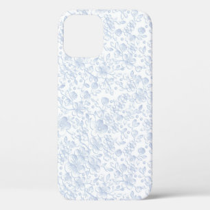 Funda Para iPhone 12 Pro Patrón elegante floral blanca Hibiscus Daisies  