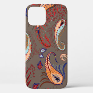 Funda Para iPhone 12 Patrón elegante. ilustracion paisley.