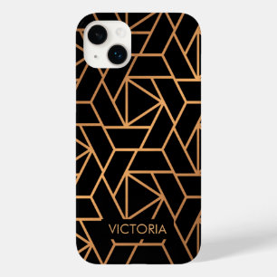 Funda Para iPhone 14 Plus De Case-Mate Patrón elegante negro y dorado