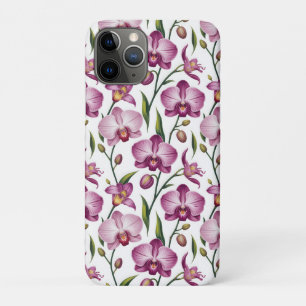 Funda Para iPhone 11 Pro Patrón elegante sin costuras de orquídea morada y