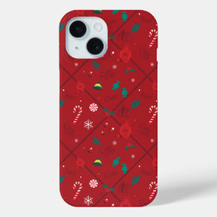 Funda Para iPhone 15 Patrón Elf Candy Checker