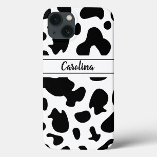 Funda Para iPhone 13 patrón en blanco y negro de impresión animal