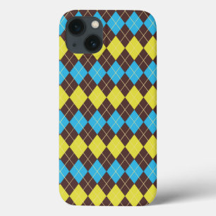 Funda Para iPhone 13 Patrón Escocés de Tartán de los 70