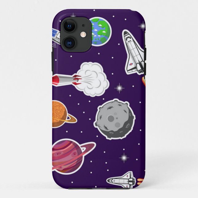 Funda De Case-Mate Para iPhone Patrón espacial (Reverso)