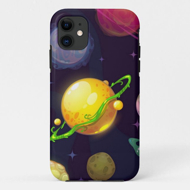 Funda De Case-Mate Para iPhone Patrón espacial (Reverso)
