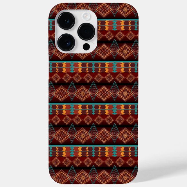 Funda De Case-Mate Para iPhone patrón étnico del suroeste (Reverso)