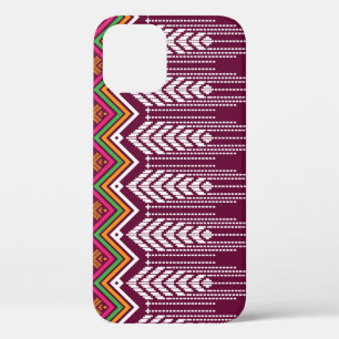 Funda Para iPhone 12 Patrón étnico geométrico tradicional