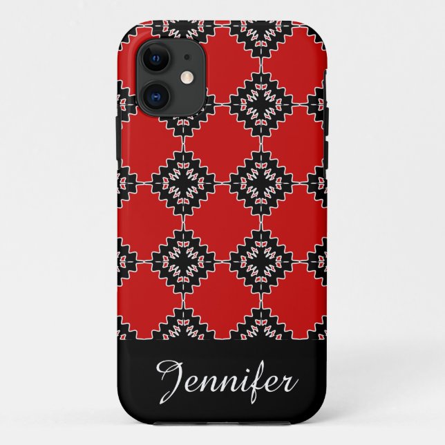 Funda De Case-Mate Para iPhone Patrón étnico nativo (Reverso)