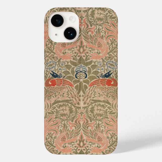 Funda De Case-Mate Para iPhone Patrón famoso de aves de William Morris (Reverso )