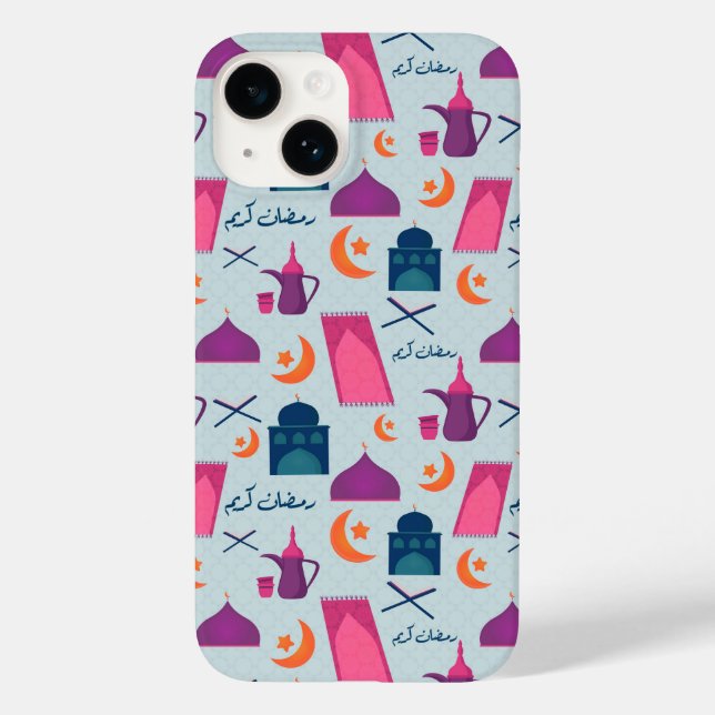 Funda De Case-Mate Para iPhone Patrón feliz de Ramadán (Reverso )