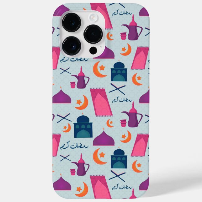 Funda De Case-Mate Para iPhone Patrón feliz de Ramadán (Reverso)