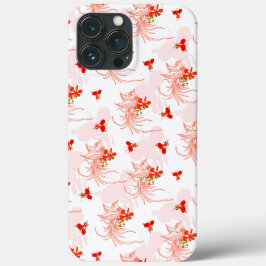 Funda Para iPhone 13 Pro Max Patrón Fénix Bird Y Phoenix Flower Seamless
