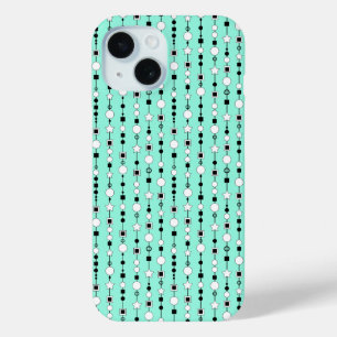 Funda Para iPhone 15 Patrón festivo con cuentas de collar y estrella de