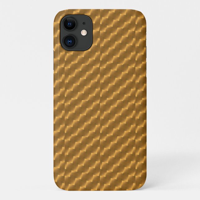 Funda De Case-Mate Para iPhone Patrón festivo, dorado (Reverso)
