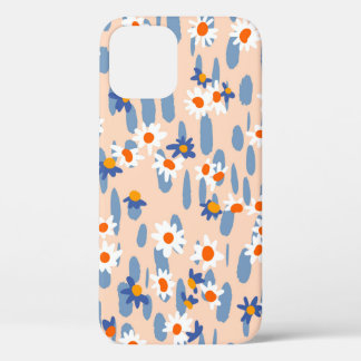 Funda Para iPhone 12 Patrón fino y sin costuras. Pequeñas margaritas