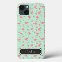 Patrón Flamingo Rosa | Añadir su nombre