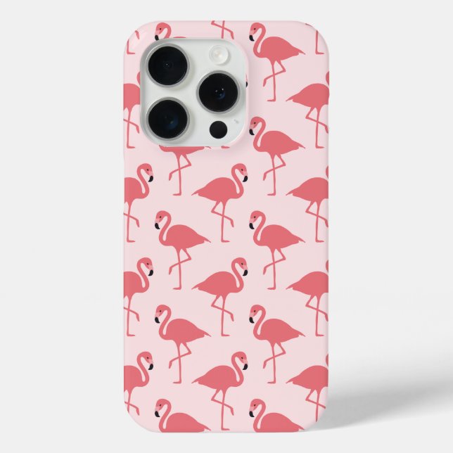 Funda De Case-Mate Para iPhone Patrón Flamingo Rosa Ave Tropical (Reverso )