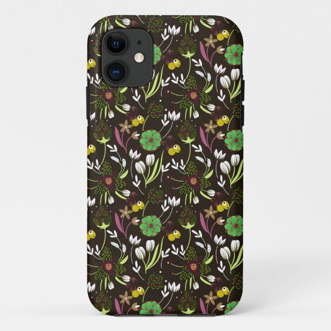 Funda De Case-Mate Para iPhone Patrón floral (Reverso)
