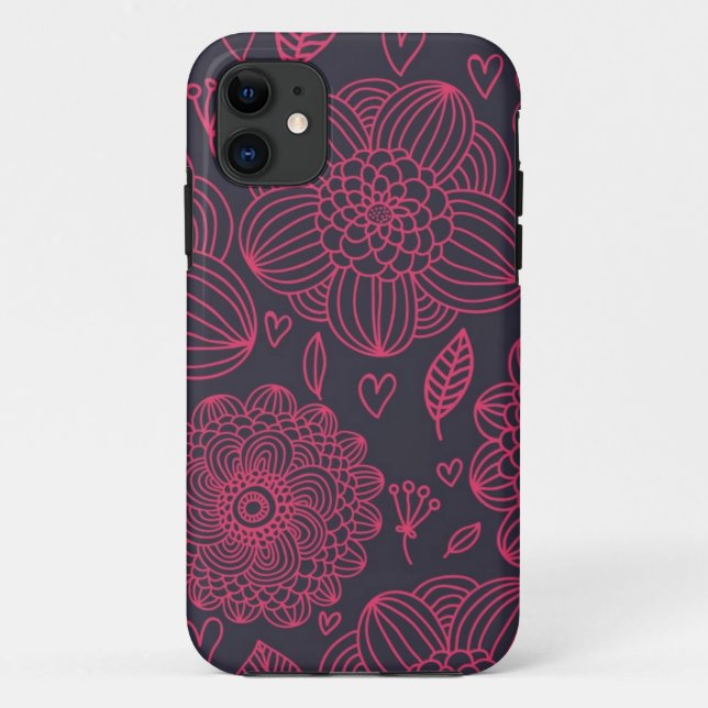 Funda De Case-Mate Para iPhone Patrón floral (Reverso)