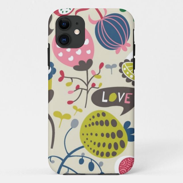 Funda De Case-Mate Para iPhone Patrón floral (Reverso)
