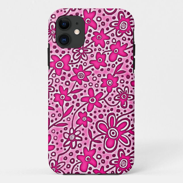Funda De Case-Mate Para iPhone Patrón floral 190112v2 (Reverso)