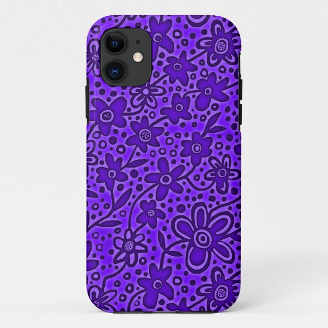Funda De Case-Mate Para iPhone Patrón floral 190112v3 (Reverso)