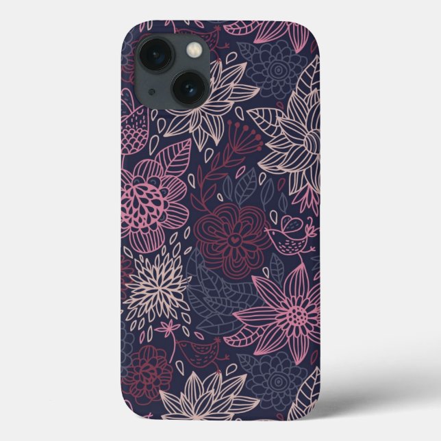 Funda De Case-Mate Para iPhone Patrón floral 4 (Reverso)