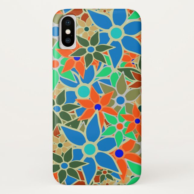 Funda De Case-Mate Para iPhone Patrón floral abstracto (Reverso)