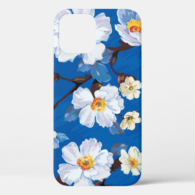 Funda De Case-Mate Para iPhone Patrón floral abstracto elegante (Reverso )