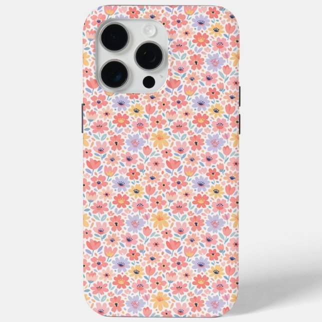 Funda De Case-Mate Para iPhone Patrón floral abstracto moderno (Reverso )