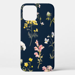 Funda Para iPhone 12 Patrón floral acuarela, delicado dr de la mano flo