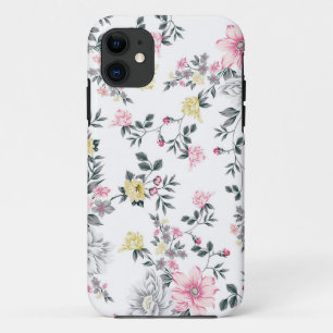 Funda Para iPhone 11 Patrón floral amarillo rosa