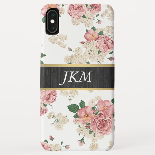 Funda De Case-Mate Para iPhone Patrón floral antiguo (Reverso)