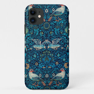 Funda Para iPhone 11 Patrón floral Art Nouveau de las aves de William 