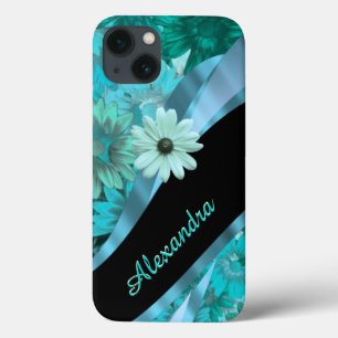 title_seo2 Patrón floral azul bonito aqua