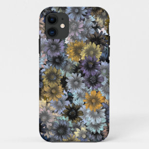 title_seo2 Patrón floral azul gris