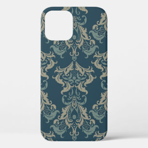 Funda Para iPhone 12 Patrón floral barroco. ornamento floral clásico. v