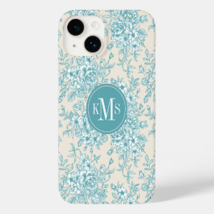 Funda Para iPhone 14 De Case-Mate Patrón floral Blue Rose Bouquet Garden
